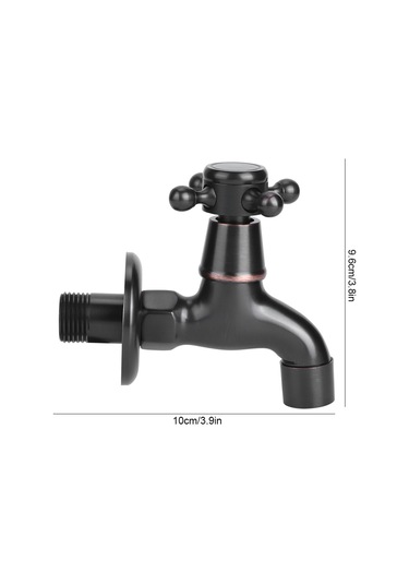 Hangfox Amerikan Retro Stili Siyah Tam Bakır Mop Havuzu Kraanı - Hızlı Açılış, Basınçlı Su Akışı, Seramik Valf, Dayanıklı Ve Pratik