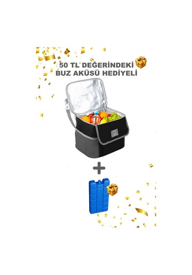 Best Çanta Pro+ 10 Litre Termos Piknik Çantası Yalıtımlı Termal Soğutucu Buzluk Çanta Siyah