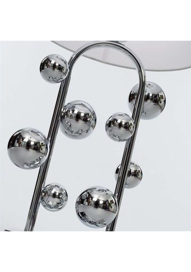 Vitale Metal Ayaklı Masa Lambası Beyaz Ay.vtl-0044 Gümüş - Siyah