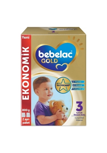 Bebelac Gold 3 Çocuk Devam Sütü 800 G 4 Adet