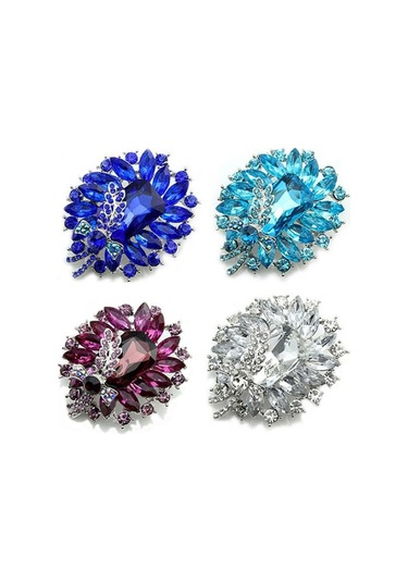 Mor Kadın Ziyafet Parti Broş Mavi Şeffaf Kelebek Pin Broş Mor