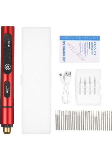 Geeroyoo Kablosuz Mini Döner Alet Seti - 3 Hızlı, Usb Şarjlı, 4 Taşlama Ucu İle Çok Amaçlı Dıy El Aleti