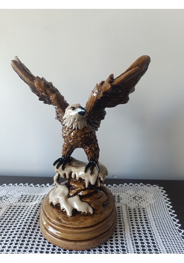 10cm -18cm Ebatlarında Kırılmaz Polyester,sarı Renk Kartal Biblo