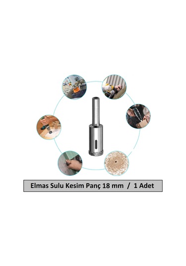 Venoa Cam Mermer Granit Fayans Delici Panç Seti Sulu Kesim 18 Mm