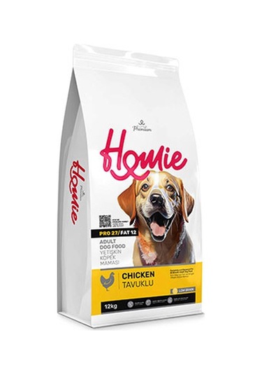 Homie Tavuklu Düşük Tahıllı Yetişkin Köpek Maması 12 KG