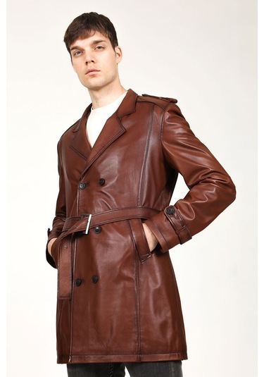 Dericlub E1089 Gerçek Deri Erkek Mont Fındık