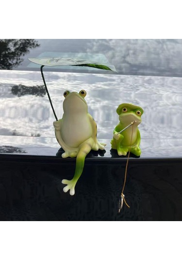 Suntek 2x Minyatür Kurbağa Heykelciği Sevimli Bahçe Çok
