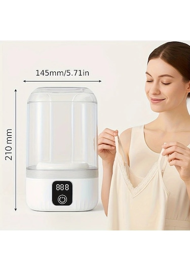 Fochsia Beyaz 4000mah Usb Şarjlı Mini Çamaşır Makinesi