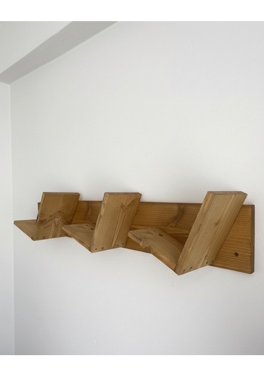 Doğal Ahşap Kitaplık, Dekoratif Tasarım Ahşap Vintage Kitaplık Açık Meşe