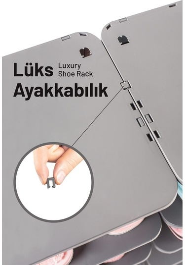 5 Katlı Lüks Ayakkabılık Ayakkabı Rafı, Düzenleyici Organizer Portatif Çok Katmanlı