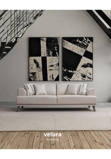 Aden 3+3+1+1 Koltuk Takımı & Oturma Grubu Ekru