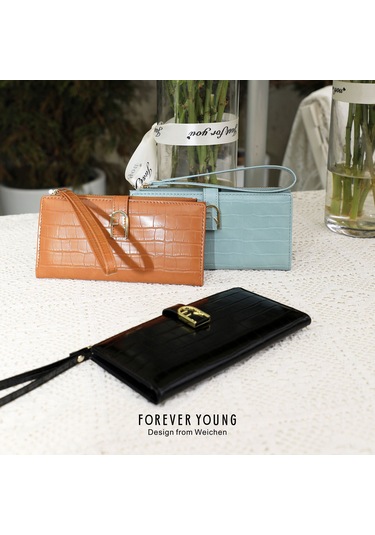 Kadın Modası Kalite Anlayışı Pu Uzun Bozuk Para Çantası - Mor