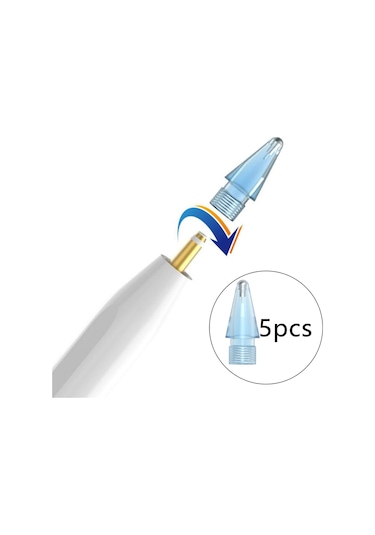 Homyl 5x Uyumlu Kalem Ucu 1. 2. Koruyucu Kılıf Apple Temiz-mavi