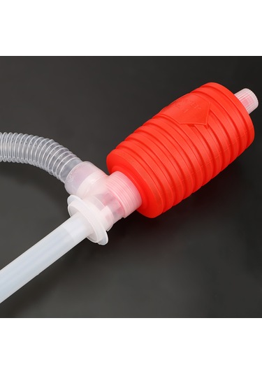 Hombey Kırmızı Büyük Boy Pvc Sifon Pompa - Benzin, Yağ, Su Taşıma - 10 Litre/ Dakika Hızlı Transfer