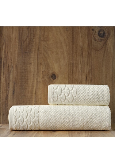 Soley Alana Extra Yumuşak Pamuklu Pirinç Örgü 2'li Havlu Seti HV.ALANA.2LISET