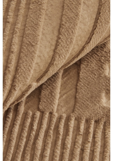 Karaca Home Rita Çift Kişilik Emboss Battaniye Açık Kahve