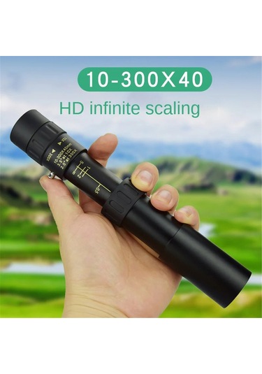 Samdoo 10-300x40 Siyah Monoküler Teleskop, Akıllı Telefon Tutucusu Ve Tripodlu, Su Geçirmez, Fmc Kaplama, Bak4 Prisma, Manzaralar İçin Optik Güç, Outdoor Etkinlikler İçin Uygun