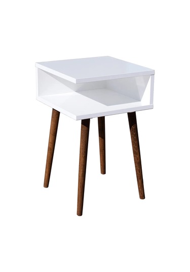 Ahşap Ayaklı Yan Sehpa Köşe Sehpa