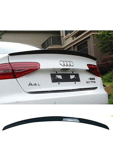 Audi A4 Sedan Bagaj Üstü Spoiler Parlak Siyah Spoyler Plastik İthal 2012-2016