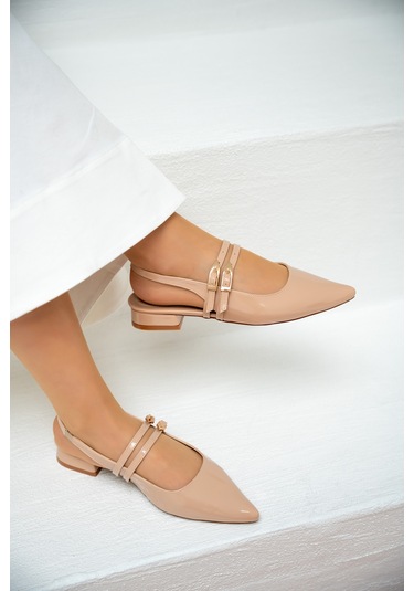 Holly Çift Toka Detaylı Babet Nude