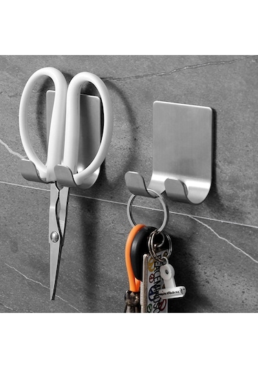 Gümüş Duvar Jilet Tutucu Depolama Kanca Paslanmaz Çelik Erkek Tıraş Makinesi Depolama Rafı 1pc Gümüş