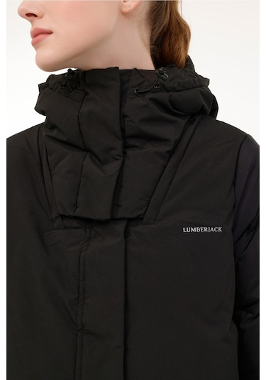 Lumberjack Wl Esta 3-115969-99 4pr Siyah Kadın Uzun Kaban 000000000101782368 Siyah