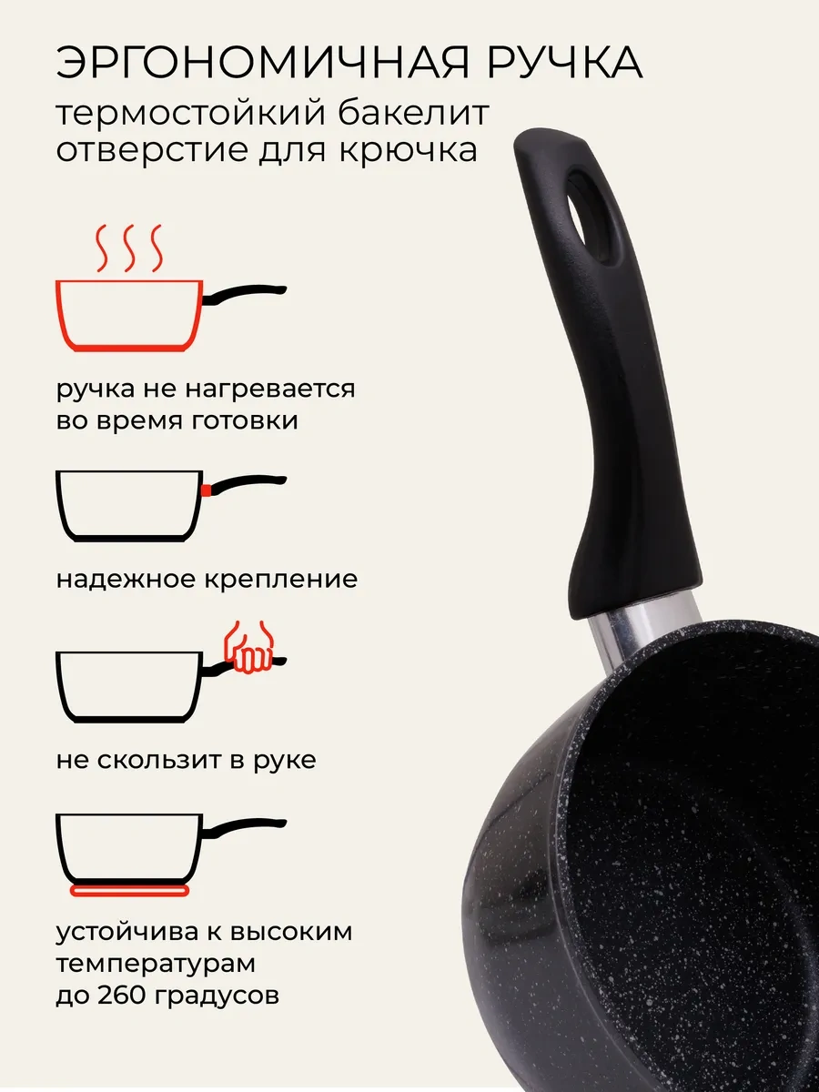 Unifico Vigoroso Nero 1,37 L Kapaklı Mutfak Tenceresi 243790473 Siyah