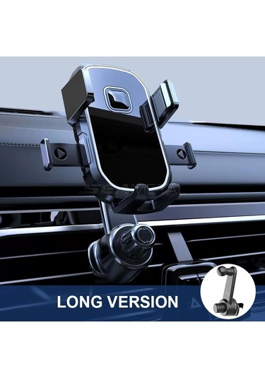 Seametal Araç Telefonu Tutucu Yerçekimi Gps Desteği 360 Derece Dönebilen Araç Hava Firar Dağı Siyah