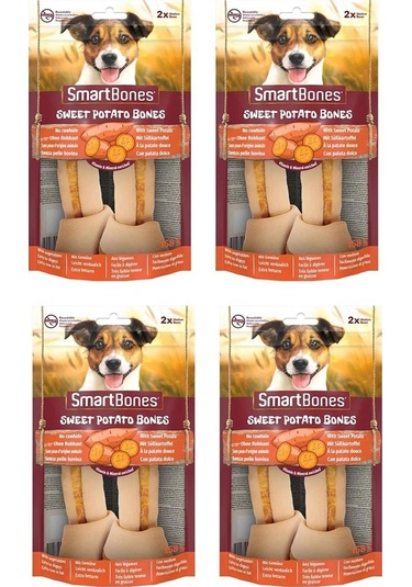 Smartbones Tavuklu Ve Tatlı Patatesli Medium Kemik 2 Li 128 Gr. X 4 Adet