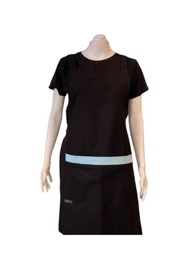 Yeni Sezon Çapraz Askılı Önlük Trend Cafe Restoran Chef Önlükleri Siyah