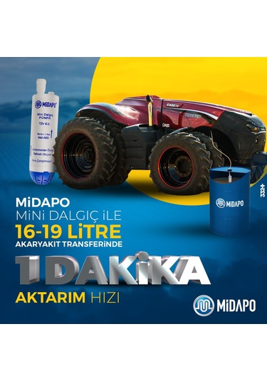 220-12 Volt Adaptörlü D.C Midapo Mini Dalgıc Pompa