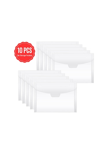 Vkemall 10 Adet 19x14cm Şeffaf Pvc Depolama Çantası, Kalıp Ve Aletleri İçin Organize Etme Çantaları Seti Çok Renkli