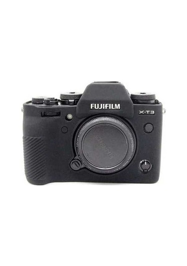 Pazly Fujifilm X-t3 Yumuşak Silikon Kılıf - Çizilmez Kamera Koruyucu Kapağı Siyah