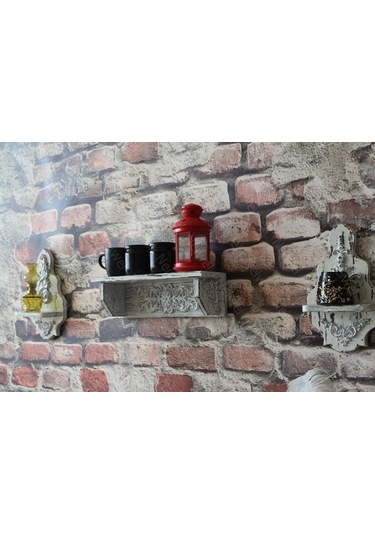 Neiwel Vintaje Elsa Eskitme Beyaz Mutfak Banyo Rafı