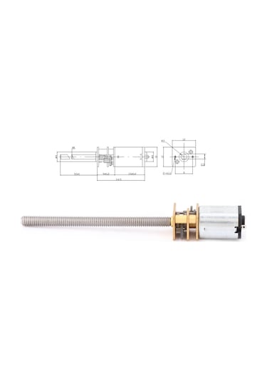 Fosenze 12v 6-12v Dc M4x55mm Mil N20 Ritimli Geri Dönüşlü Motor 30-1000rpm Seçenekli