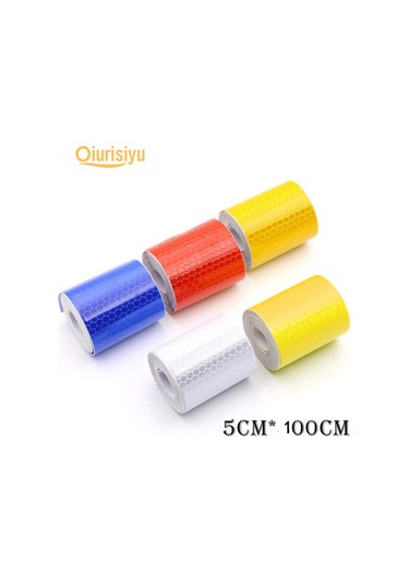 Beyaz 1m X 5cm Yansıtıcı Bant Filmi Araba Gövde Etiketi