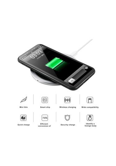 Electronıc Outlet Usb -siyah Şarj Şarj Şarj Plakası Kablosuz Kablosuz Hızlı Aleti Aleti Aleti 10w Le