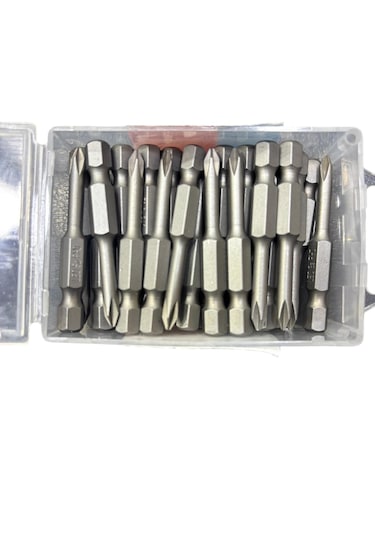 Leo Ph0 50mm ¼ S2 Kalite Mıknatıslı Bits Yıldız Uç 30 Adet