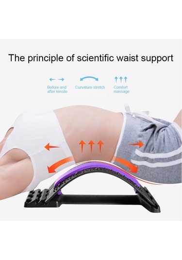Lomber Çekiş Germe Cihazı Duruş Düzeltici Bel Desteği Omurga Acı Rölyef Geri Masaj Sedye White Blue Beyaz