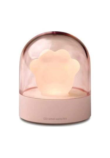 Willowhaven Kedi Pençesi Led Gece Lambası - 3 Parlaklık, Müzikli Bebek Odası Dekorasyonu Pembe, 8.8x8.8x10.5 Cm Pembe
