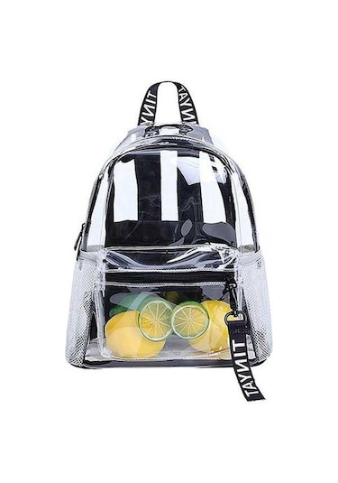 Tongxida Tınyat T9051 Kadın Jöle Çanta Su Geçirmez Pvc Şeffaf Sırt Çantası/ Şeffaf