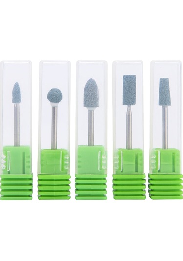 Suntek 5 Adet Kuvars Tırnak Matkap Uçları Jel Lehçe Aracı