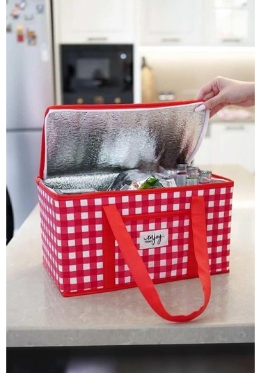 Katlanır Plastik Sehpa, Kamp Masası Gri- Termo Piknik Çantası Gri