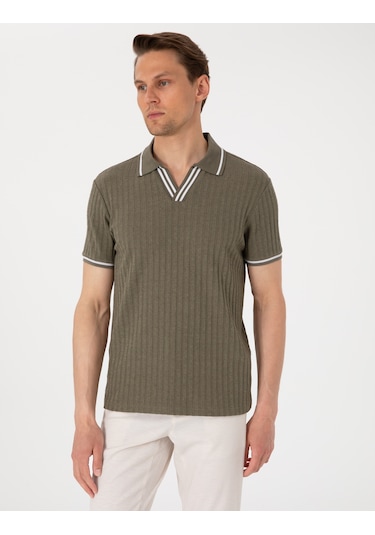 Pierre Cardin Erkek Haki Tişört 50310162-vr027 Haki