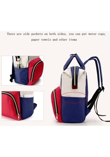 Mumya Çantası Büyük Kapasiteli Çok Fonksiyonlu Sırt Çantası Su Geçirmez Biberon Bezi Çantası Siyah Siyah