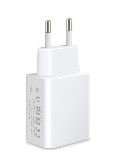 Dofolink Beyaz 18w Hızlı Şarj Usb Adaptörü - Akıllı Telefon, Tablet İçin 140-240v Avrupa Standartı - 12v/1.6a Çıkış