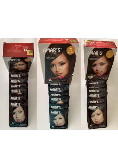 Amar's Kına İçeren Saç Boyası 6 x 10 G 3'lü