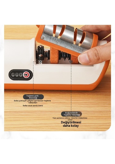 Elektrikli Bıçak Bileyici Turuncu