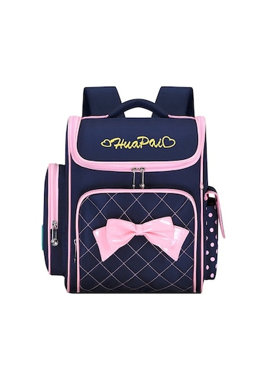 Goldenqian Ilköğretim Okulu Okul Çantası-büyük Kapasiteli Sevimli Kız Sırt Çantası-su Geçirmez, Omurgayı Korur Qf71qw MAvi