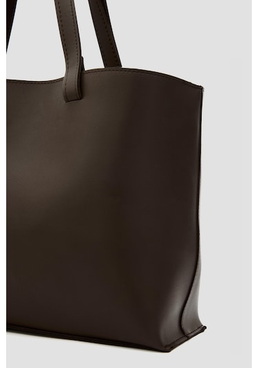 Shule Bags Joli Everyday Omuz Çantası Kahve Kahverengi - Siyah - Bej